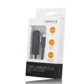 Auto nabíjačka Forever M02 USB typ-C 2,1A čierna