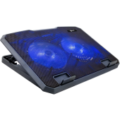 Chladiaca podložka C-TECH CLP-140, 15,6, 2x 140mm, 2x USB, modré podsvietenie