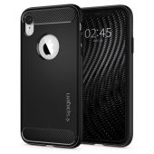Silikónové puzdro Puzdro Spigen Rugged Armor pre Apple iPhone XR čierne