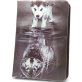 Diárové puzdro na tablet univerzálne 9-10" wolf puppy