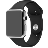 Tactical 456 Silikónový náramok pre iWatch 1/2/3 38mm Black (EU Blister) 