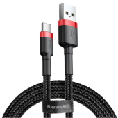 Dátový kábel Baseus Cafule USB/USB-C 2A, 3m čierno-červený