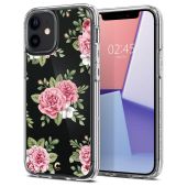Silikónové puzdro na Apple iPhone 12 mini Spigen Cyrill Cecile floral transparentné