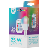 Smart žiarovka E14 G45 RGB 5W RC Forever Light biela