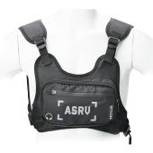 Športová taška na hruď pre mobil/kľúče/doklady, čierna (4,5"-6,5")