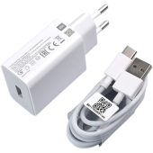 Xiaomi MDY-11-EP, USB-A 22.5W 3A + USB-C kábel, biela (Bulk)