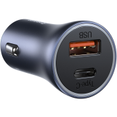 Autonabíjačka Baseus Golden Contactor Pro, USB-A + USB-C PD 40W, šedá