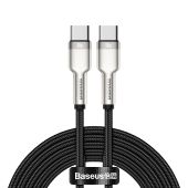 Dátový kábel Baseus Cafule Metal USB-C - USB-C 100W 2,0 m čierny