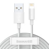 Dátový kábel Baseus Simple Wisdom USB - Lightning 2 ks 20W 1,5 m biely