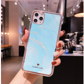 Plastové puzdro na Apple iPhone 12/12 Pro Watercolor svetlo modré