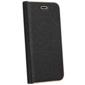 Diárové puzdro na Samsung Galaxy S21 FE 5G Forcell Luna Gold čierne