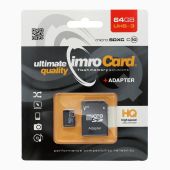 Pamäťová karta Imro microSD 64GB Class 10 UHS 3 + adaptér