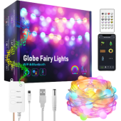 LED reťaz iQtech SmartLife WL039 Music Wi-Fi RGBW 10 m