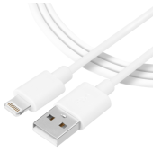 Kábel Tactical Smooth Thread USB-A/Lightning 0.3 m biely