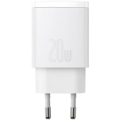 Rýchlonabíjačka Baseus Compact CCXJ-B02, USB/USB-C 20W, biela