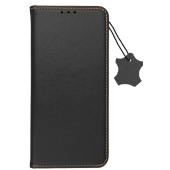 Diárové puzdro na Samsung Galaxy S21 FE 5G Leather Forcell Smart Pro čierne