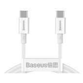 Kábel Baseus Superior Fast Charging CATYS-B02, USB-C na USB-C 100W, 1m, biely