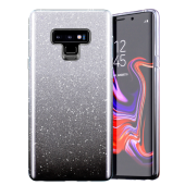 Silikónové puzdro na Apple iPhone 13 Pro Shine Bling čierno-strieborné