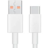 Kábel Xiaomi 6A, USB-A na USB-C, podpora 67W, 1m, biely (Bulk)