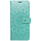 Diárové puzdro na Samsung Galaxy S22 Plus 5G Forcell MEZZO mandala zelené 