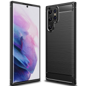 Silikónové puzdro na Samsung Galaxy S22 Ultra 5G Forcell Carbon čierne