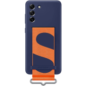 Silikónové puzdro Samsung na Samsung Galaxy S21 FE 5G G990 EF-GG990TNE Silicone Strap modré