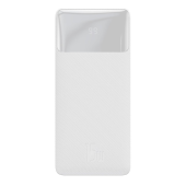 Externá nabíjačka Powerbank 30000 mAh Led Displej 15W 2xUSB 1xUSB-C biela