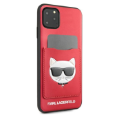 Plastové puzdro Karl Lagerfeld na Apple iPhone 11 Pro Max KLHCN65CSKCRE Choupette Head červené