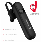 Bluetooth slúchadlo Swissten Caller Headset čierne
