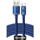 Kábel Baseus Crystal Shine CAJY000503, USB to Type C PD100W, 2m, modrý