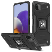 Odolné puzdro na Samsung Galaxy A22 5G A226 Ring Armor Rugged čierne 