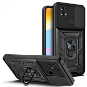 Odolné puzdro na Xiaomi Redmi 10C/Poco C40 Tech-protect Camshield Ring Armor čierne