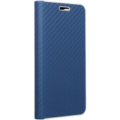 Diárové puzdro na Apple iPhone 14 LUNA Carbon modré