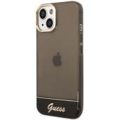 Kryt na Apple iPhone 14 Plus Guess Camera Outline Translucent GUHCP14MHGCOK čierne