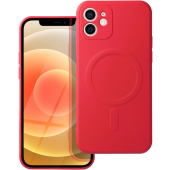 Silikónové puzdro na Apple iPhone 12 Silicone Mag Cover červené