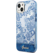 Plastové puzdro Guess na Apple iPhone 14 Pro GUHCP14LHGPLHB IML Electro Cam TDJ modré