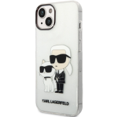 Plastové puzdro Karl Lagerfeld na Apple iPhone 14 Pro Max KLHCP14XHNKCTGT Translucent Karl and Choupette NFT transparentné