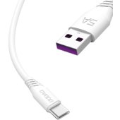 Kábel Dudao L2T, USB na USB-C 5A, 2m, biely