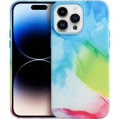 Plastové puzdro na Apple iPhone 14 Pro Leather Mag PU Splash viacfarebné