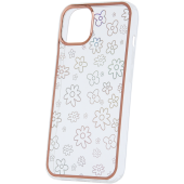 Silikónové puzdro na Apple iPhone 14 Trendy kvety transparentné