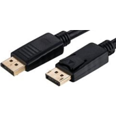 Kábel C-TECH DisplayPort 1.2, 4K@60Hz, M/M, 2m, čierny