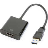 Redukcia GEMBIRD USB 3.0 na HDMI, M/F, 15cm, čierny