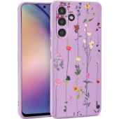 Silikónové puzdro na Samsung Galaxy A54 5G A546 Tech Protect Mood Garden fialové