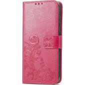 Diárové puzdro na T-Mobile T Phone 5G MEZZO štvorlístok ružové