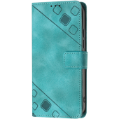 Diárové puzdro na Xiaomi Redmi 12C MEZZO squares zelené