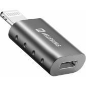 Adaptér Swissten Lightning/USB-C sivý
