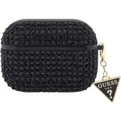 Obal Guess Rhinestones Triangle Metal Logo Apple AirPods Pro GUAPHDGTPK Black