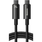 Baseus Tungsten Gold CAWJ040101, USB-C na USB-C 240W, 2m, čierny