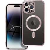 Silikónové puzdro na Apple iPhone 13 Electro Mag ružovo-zlaté