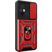 Odolné puzdro na Xiaomi Redmi 12C Camshield Ring Armor červené